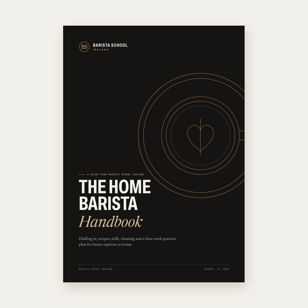 Cover of the Home Barista Handbook, a PDF guide from Barista School Ireland